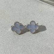 VCA Sweet Alhambra Earstuds 18k White Gold Chalcedony - 1