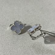 VCA Sweet Alhambra Earstuds 18k White Gold Chalcedony - 5