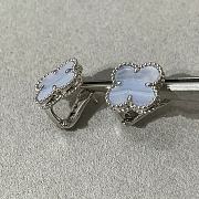 VCA Sweet Alhambra Earstuds 18k White Gold Chalcedony - 4