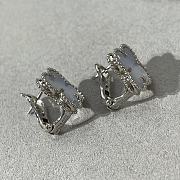 VCA Sweet Alhambra Earstuds 18k White Gold Chalcedony - 2