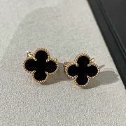 VCA Sweet Alhambra Earstuds 18k Yellow Gold Onyx Black - 5