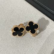 VCA Sweet Alhambra Earstuds 18k Yellow Gold Onyx Black - 4