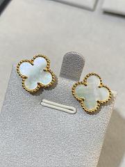 VCA Sweet Alhambra Earstuds 18k Yellow Gold Mother of pearl White - 6