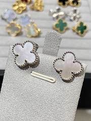VCA Sweet Alhambra Earstuds 18k White Gold Mother of pearl White - 6