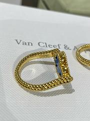 VCA Vntage Alhambra Reversible Ring 18k Yellow Gold, Agate, Diamond VCARPGV100 - 6