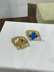 VCA Vntage Alhambra Reversible Ring 18k Yellow Gold, Agate, Diamond VCARPGV100 - 2