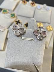 VCA Vintage Alhambra Earrings 18K White Gold VCARP9XF00 - 2