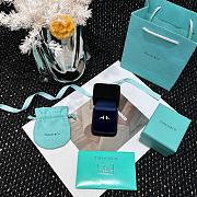 Tiffany T Diamond and Turquoise Wire Ring in White Gold - 5