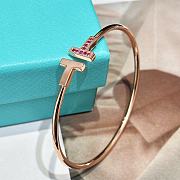 Tiffany T Diamond and Rose Wire Bracelet in Rose Gold - 3