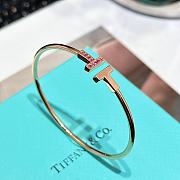 Tiffany T Diamond and Rose Wire Bracelet in Rose Gold - 2