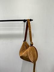 Loewe Loop Bucket In Suede Calfskin Brown - 39x39x15.5cm - 3