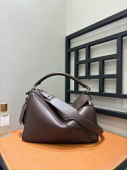 Loewe Large Featherlight Puzzle Bag In Nappa Lambskin Brown - 33x21.5x14.7cm - 4