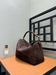Loewe Large Puzzle Bag in Grained Nubuck Brown - 33x21.5x14.7cm - 2