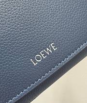 Loewe Small Pebble Messenger Bag In Supple Grained Calfskin Blue - 20x12.5x6cm - 2