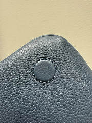 Loewe Small Pebble Messenger Bag In Supple Grained Calfskin Blue - 20x12.5x6cm - 4