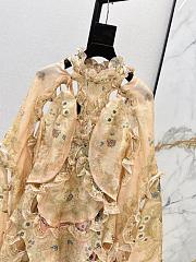 Zimmermann Rebellion Scallop Mini Dress Peach Floral 6851DC261 - 4