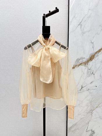 Zimmermann Memento Embroidered Silk Organza Blouse