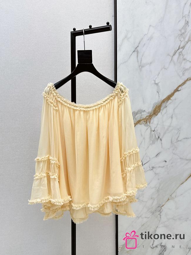 Zimmermann Rebellion Fray Flutter Blouse in Cream 7174TC261 - 1