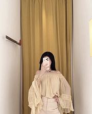 Zimmermann Rebellion Fray Flutter Blouse in Cream 7174TC261 - 6