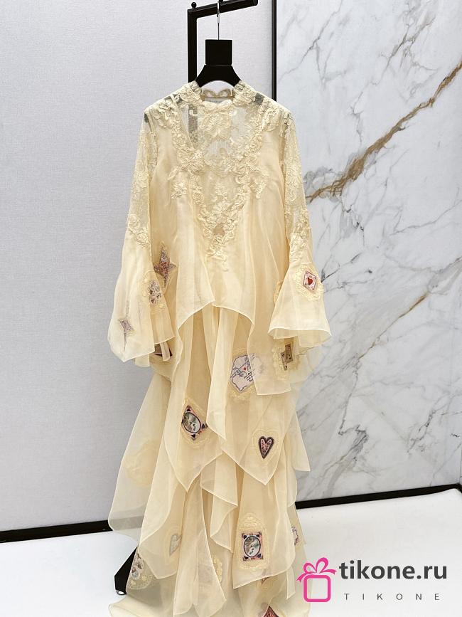 Zimmermann Hypnotic Cascading Gown Cream  - 1