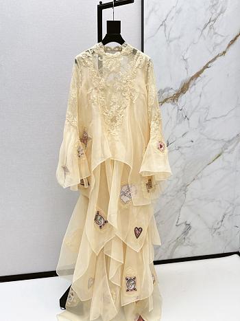 Zimmermann Hypnotic Cascading Gown Cream 