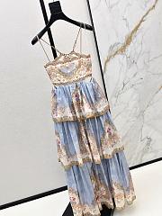 Zimmermann Daylight Tiered Maxi Dress in Wallpaper Floral Denim 5353DRS263 - 3