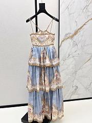Zimmermann Daylight Tiered Maxi Dress in Wallpaper Floral Denim 5353DRS263 - 2