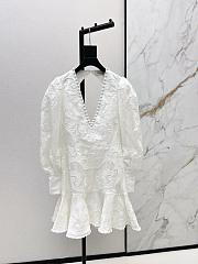 Zimmermann Radiate Applique Flip Fress White Linen  - 1