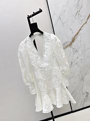 Zimmermann Radiate Applique Flip Fress White Linen  - 6