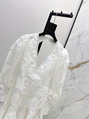 Zimmermann Radiate Applique Flip Fress White Linen  - 5