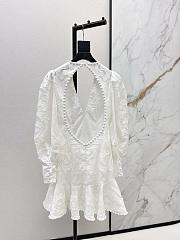 Zimmermann Radiate Applique Flip Fress White Linen  - 2