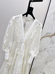 Zimmermann Radiate Applique Button Down Maxi Dress White Linen  - 4
