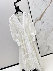 Zimmermann Radiate Applique Button Down Maxi Dress White Linen  - 3