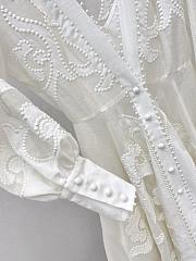 Zimmermann Radiate Applique Button Down Maxi Dress White Linen  - 2