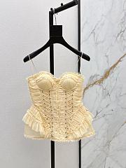 Zimmermann Rebellion Frayed Corset in Cream 7020TC261 - 1