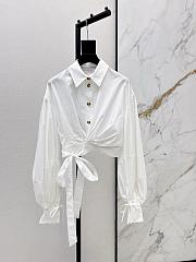 Zimmermann Rebellion Poplin Wrap Blouse in White 7124TC261 - 1