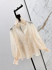 Zimmermann Rebellion Collared Blouse in Peach 7121TC261 - 4