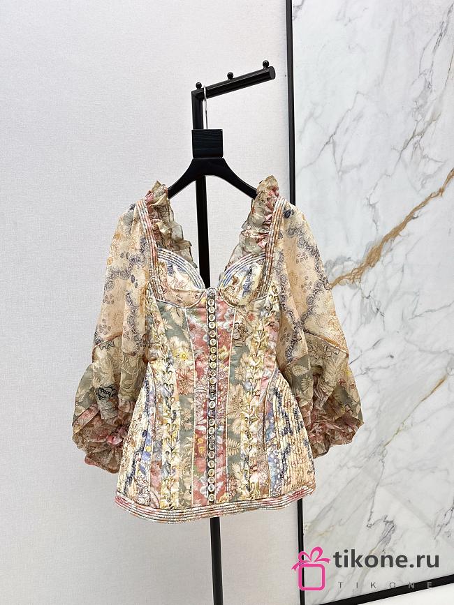 Zimmermann Rebellion Corded Mini Dress in Spliced Floral 6349DC261 - 1