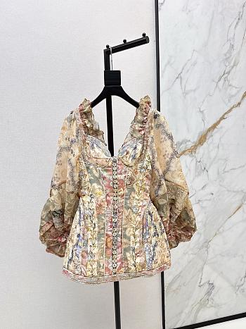 Zimmermann Rebellion Corded Mini Dress in Spliced Floral 6349DC261