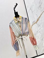 Zimmermann Rebellion Striped Blouse in Spliced Stripes 7031TC261 - 4