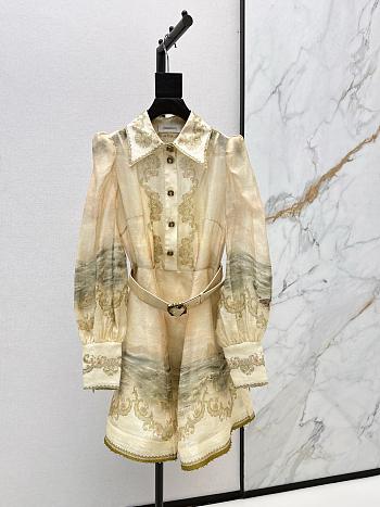 Zimmermann Rebellion Marine Mini Dress in Sunset 6561DC261