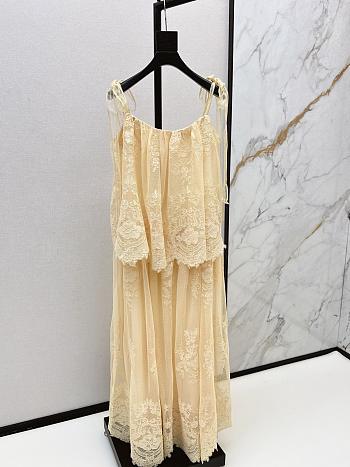 Zimmermann Luna Tiered Lace Slip in Cream 6032DS261