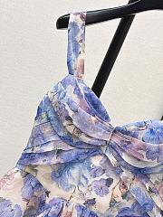 Zimmermann Rebellion Drape Mini Dress in Sky Bloom 6493DC261 - 5