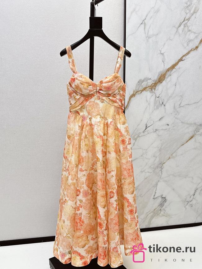 Zimmermann Rebellion Drape Midi Dress in Golden Bloom 6847DC261 - 1