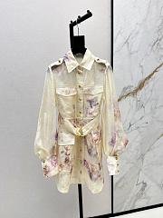 Zimmermann Hypnotic Utility Mini Dress in Cream Floral - 1