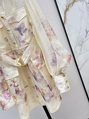 Zimmermann Hypnotic Utility Mini Dress in Cream Floral - 4