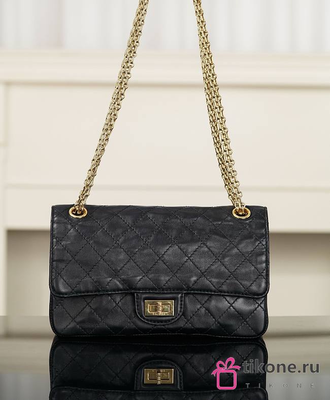 Spring Summer 2026 Chanel 2.55 Handbag Lambskin Black - 16x24x7.5cm - 1