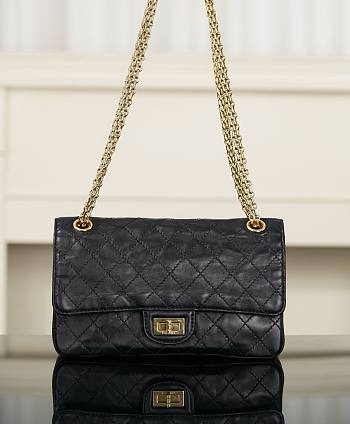 Spring Summer 2026 Chanel 2.55 Handbag Lambskin Black - 16x24x7.5cm