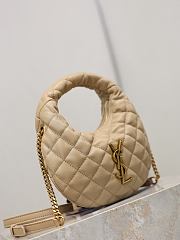YSL Icarino Mini In Quilted Nappa In Beige - 19x12x5cm - 5