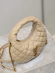 YSL Icarino Mini In Quilted Nappa In Beige - 19x12x5cm - 3